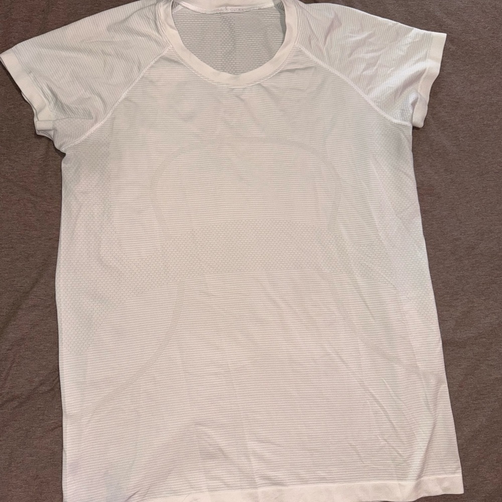 White Short Sleeve Athletic Shirt